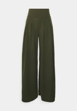 Wal G Venisa Wide Leg Trouser - Pantalon Classique - Dark Khaki -Wal Mode Promos Soldes Boutique 67a23e55cf6a46e2b7a8a78dbf8fe17f
