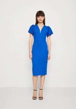 Wal G Antalya Ruffle Midi - Robe De Soirée - Electric Blue