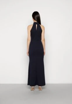 Wal G Halter Neck Maxi Dress - Robe De Cocktail - Navy Blue -Wal Mode Promos Soldes Boutique 689533d5e08c42ed89b9991a10464009
