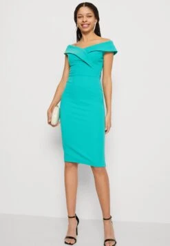 Wal G Zara Midi Dress - Robe De Soirée - Tiffany Blue -Wal Mode Promos Soldes Boutique 6babd109ab184bdf885e7804380f5cfa