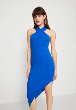 Wal G Jim Asymmetric Dress - Robe En Jersey - Electric Blue -Wal Mode Promos Soldes Boutique 70fa705136784121bef3b0e0ba6814c8
