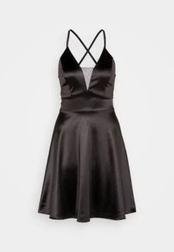 Wal G Josh Satin Skater - Robe De Soirée - Black -Wal Mode Promos Soldes Boutique 71bf1d0436d14a8f826999cd3763e319