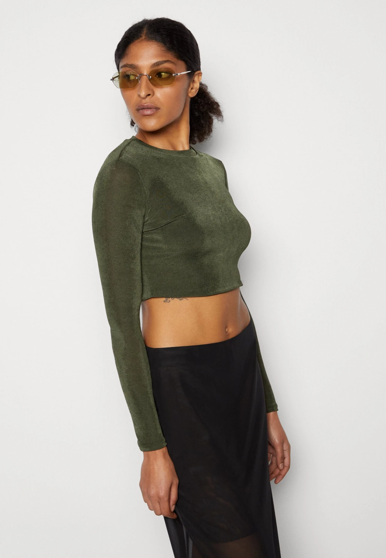 Wal G Nadia Long Sleeve - T-Shirt À Manches Longues - Khaki Green 4 Wal G Nadia Long Sleeve - T-Shirt À Manches Longues - Khaki Green – Image 4