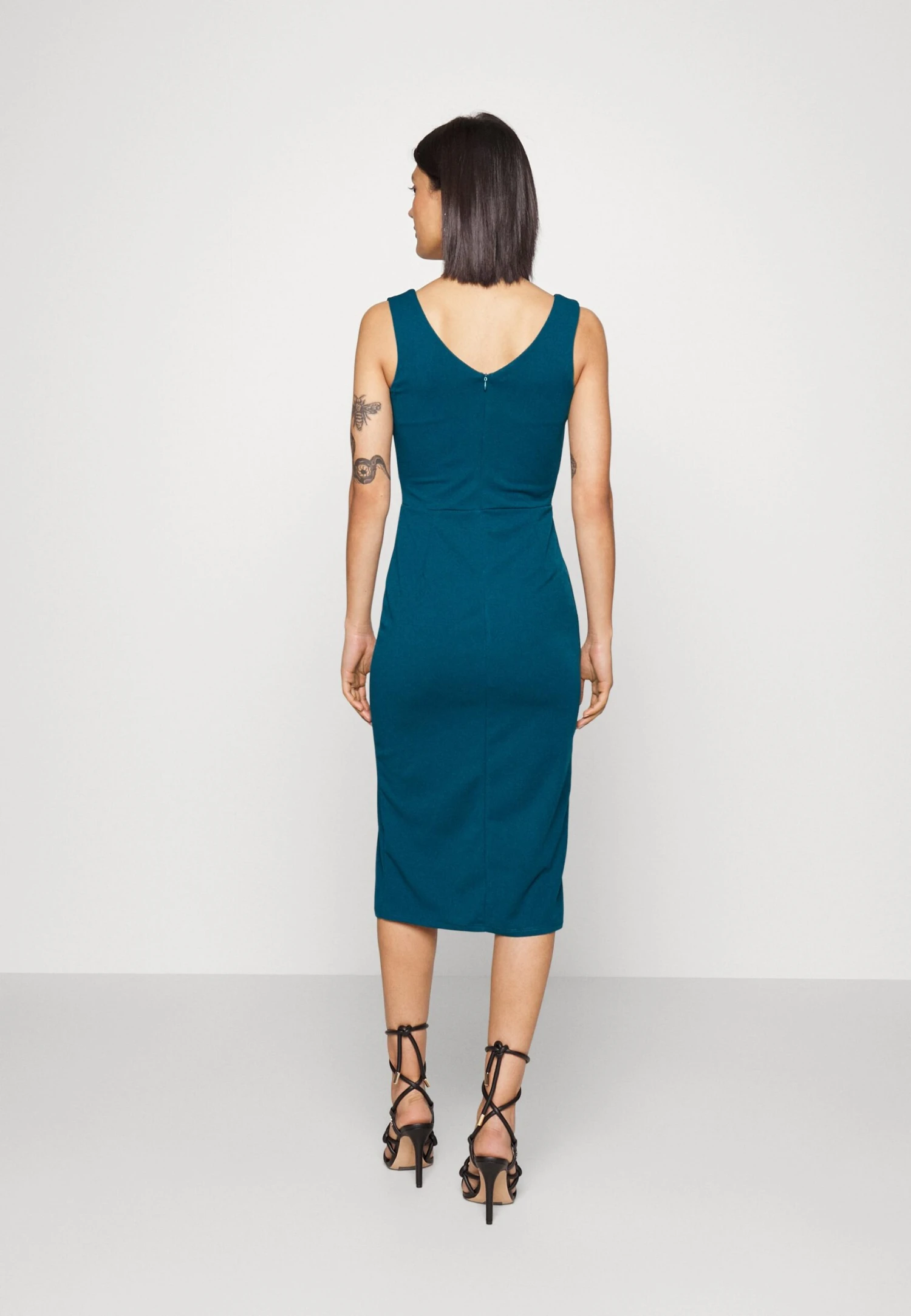 Wal G Cruise Midi Dress - Robe Fourreau - Dark Teal Blue 3 Wal G Cruise Midi Dress - Robe Fourreau - Dark Teal Blue – Image 3