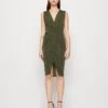 Wal G Safa Rouched Mini - Robe En Jersey - Forest Green