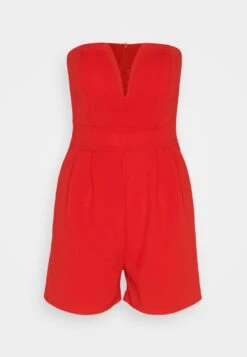 Wal G Christa V Neck Playsuit - Combinaison - Red -Wal Mode Promos Soldes Boutique 77facf82b486485f87eca45bee580a10