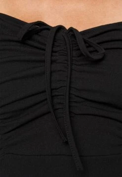 Cyndee Front Tie Midi Dress - Robe En Jersey - Black -Wal Mode Promos Soldes Boutique 78dc83b3f5c64b509e6bd350020e6978