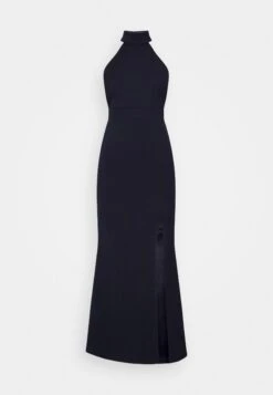 Wal G Halter Neck Maxi Dress - Robe De Cocktail - Navy Blue -Wal Mode Promos Soldes Boutique 78f200359b2f42879248a0f4e2308e0c