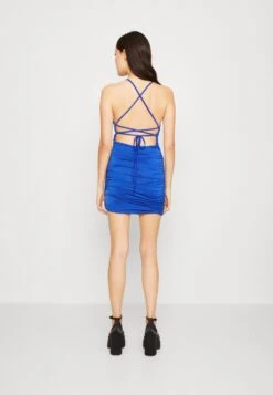 Wal G Ru Backless Mini - Robe En Jersey - Electric Blue -Wal Mode Promos Soldes Boutique 7927f13a4b814d5aa79adbf303c76659