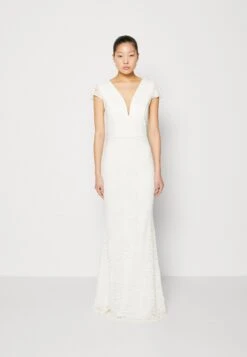 Wal G Wedding First Dance V Neck Maxi - Robe De Cocktail - White