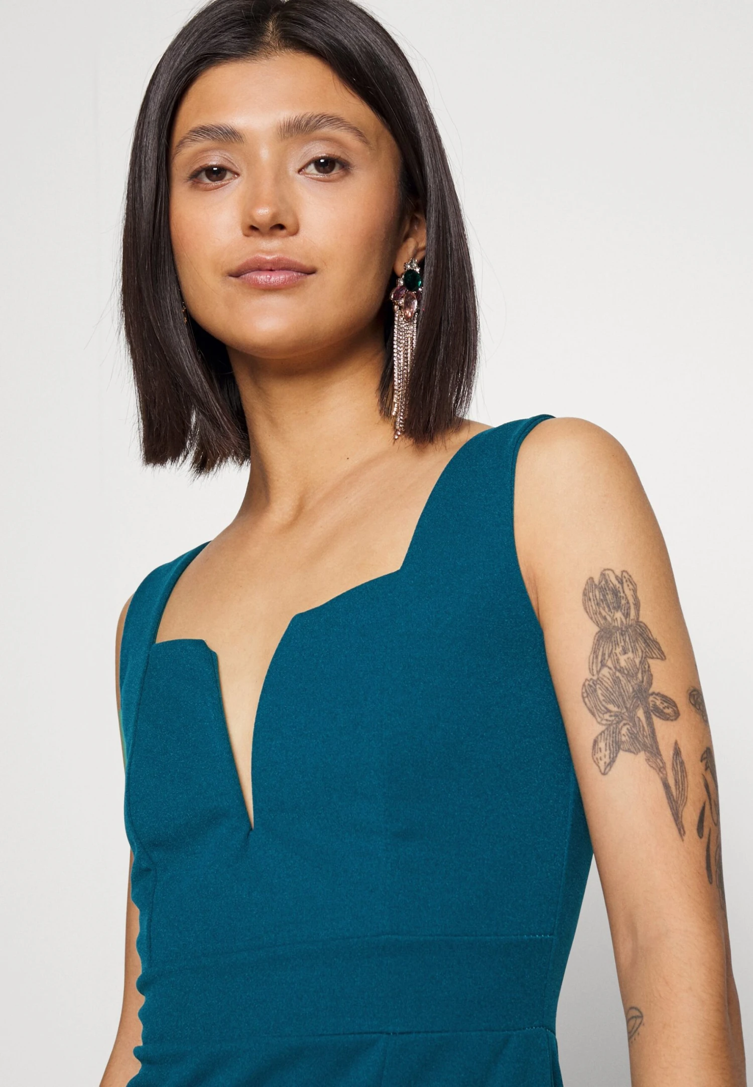 Wal G Cruise Midi Dress - Robe Fourreau - Dark Teal Blue 5 Wal G Cruise Midi Dress - Robe Fourreau - Dark Teal Blue – Image 5