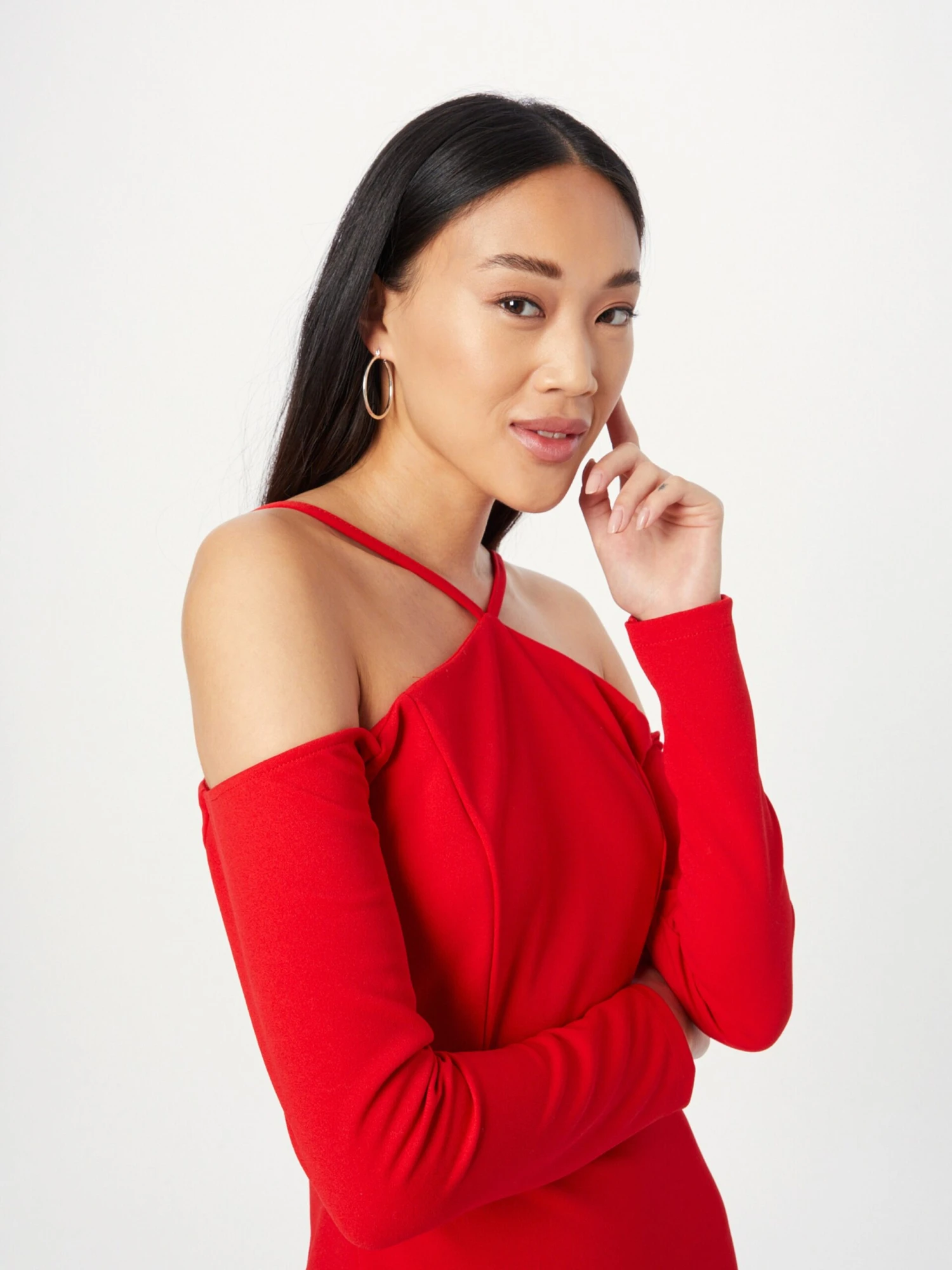 Wal G Robes Midi Robe Femme Rouge 2 Wal G Robes Midi Robe Femme Rouge – Image 2