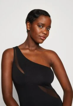 Wal G Zakera Contrast Midi Dress - Robe En Jersey - Black -Wal Mode Promos Soldes Boutique 8ef30865b25a408791e5932fe89b63ed