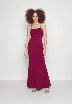 Wal G Jemme Rouched Maxi Dress - Robe De Soirée - Magenta