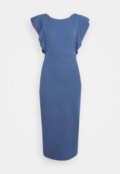 Wal G Diana Ruffle Sleeve Midi Dress - Robe En Jersey - Denim -Wal Mode Promos Soldes Boutique 9aee6525a1b64d3b8643b3d798cf8de4