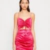 Wal G Elle Cut Out Mini - Robe De Soirée - Fuchsia