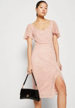 Wal G Midi Dress - Robe De Soirée - Light Pink -Wal Mode Promos Soldes Boutique a1a88bc57251401ea3cf7fae0880e6ea
