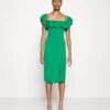 Zimmi Off Shoulder Midi Dress - Robe En Jersey - Leaf Green