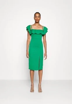 Zimmi Off Shoulder Midi Dress - Robe En Jersey - Leaf Green