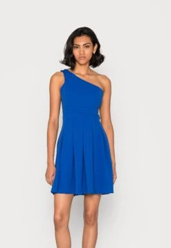 Wal G Frieda One Shoulder Skater Dress - Robe De Soirée - Electric Blue