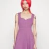 Wal G Missy Heart Skater Dress - Robe De Soirée - Mauve Pink