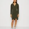 Wal G Zarah Wrap Mini - Robe En Jersey - Olive Green
