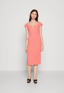 Wal G Saira Midi - Robe Fourreau - Coral