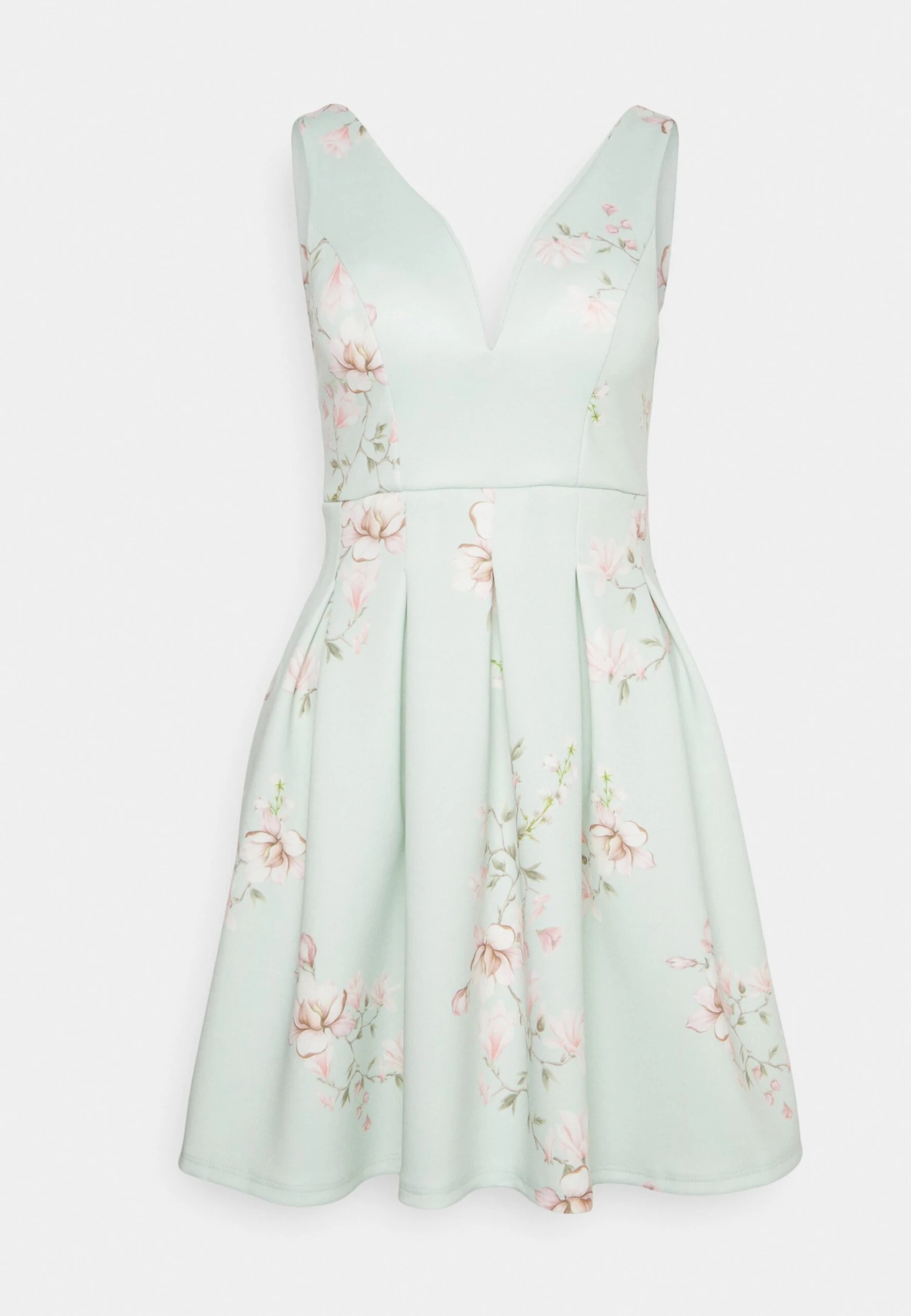 Wal G Wedding - Lila V Neck Print Skater - Robe De Soirée - Hellgrün, Mehrfarbig 4 Wal G Wedding - Lila V Neck Print Skater - Robe De Soirée - Hellgrün, Mehrfarbig – Image 4