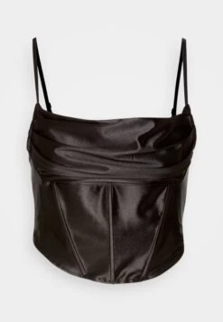 Wal G Christian Corset Crop - Débardeur - Black -Wal Mode Promos Soldes Boutique afb3b369c06344a884d3db55c9ef7024