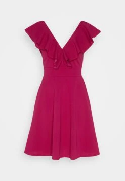 Wal G Micky Ruffle Skater - Robe De Soirée - Raspberry -Wal Mode Promos Soldes Boutique b3045e9e67eb4df194b954ae5165b519