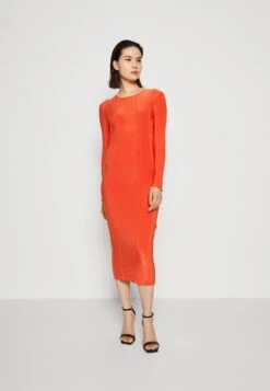 Wal G Dash Panel Midi - Robe En Jersey - Orange