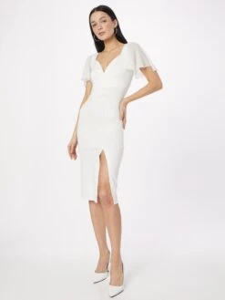 Wal G Robes De Cocktail Robe De Cocktail LEMBERA Femme Blanc -Wal Mode Promos Soldes Boutique b48a7a01a0563fe96a1edef37b920e25