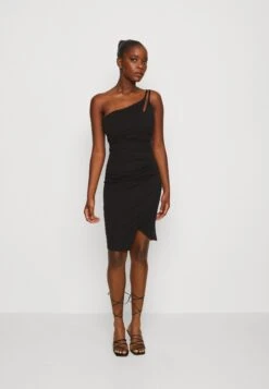 Wal G Valencia Cut Out One Shoulder Midi Dress - Robe En Jersey - Black