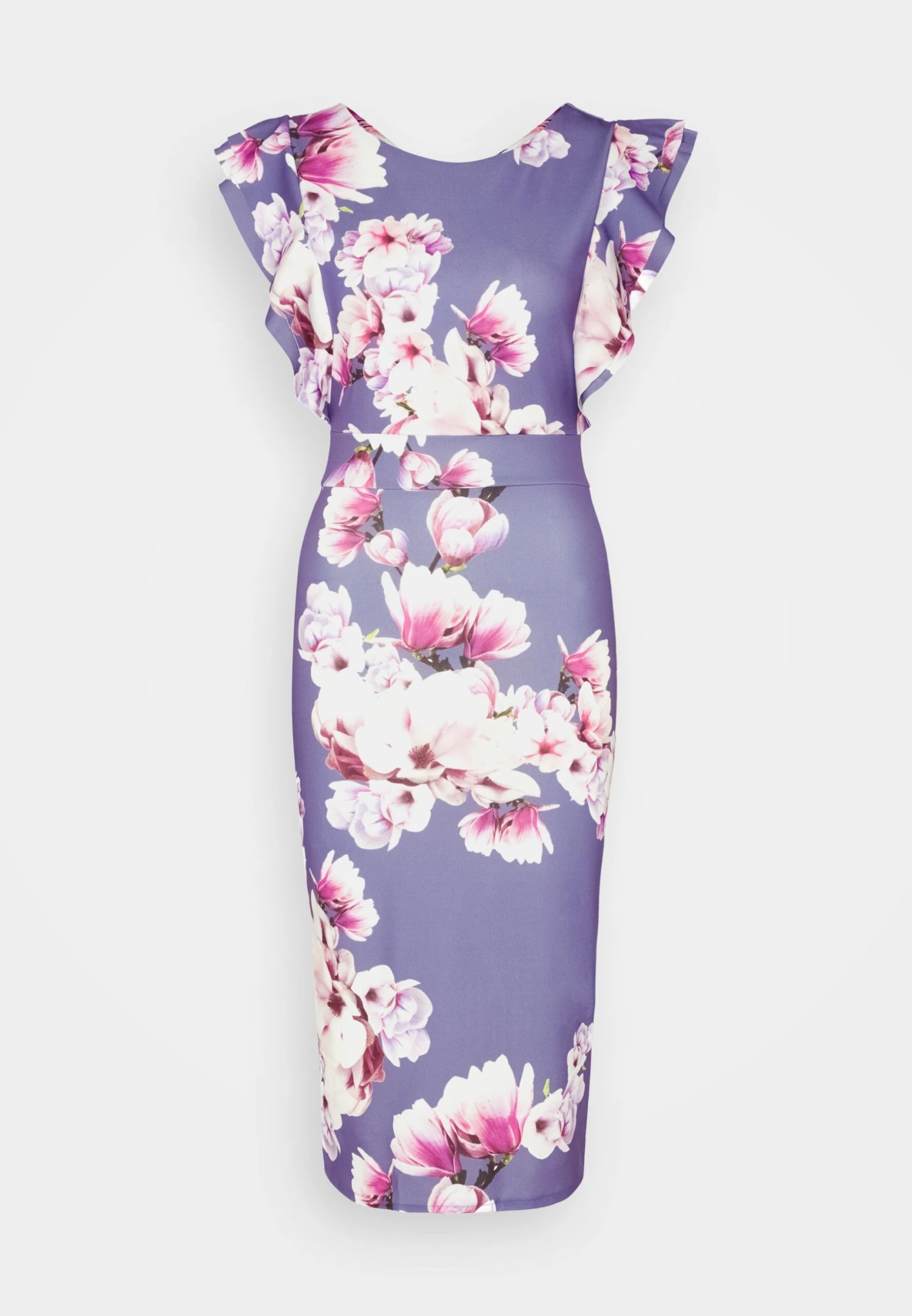 Wal G Diana Ruffle Sleeve Midi Dress - Robe En Jersey - Purple 5 Wal G Diana Ruffle Sleeve Midi Dress - Robe En Jersey - Purple – Image 5