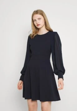 Wal G Kat Sleeve Dress - Robe De Jour - Navy Blue