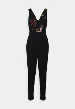 Wal G Print Contrast Plunge - Combinaison - Black Floral -Wal Mode Promos Soldes Boutique ba059ad20b574b2784080a18035492dd