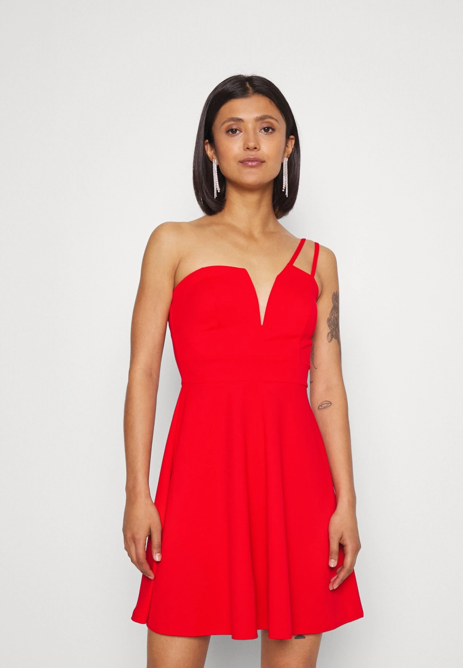 Wal G Tasha Strap Skater - Robe De Jour - Red 1 Wal G Tasha Strap Skater - Robe De Jour - Red