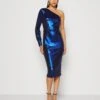 Wal G Hali One Sleeve Midi - Robe De Soirée - Electric Blue