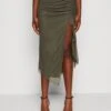 Wal G Roro Midi Skirt - Jupe Crayon - Khaki Green