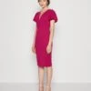 Wal G Tatiana Ruffle Sleeve Midi - Robe En Jersey - Raspberry