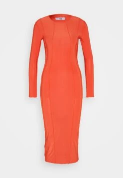 Wal G Dash Panel Midi - Robe En Jersey - Orange -Wal Mode Promos Soldes Boutique c316ef0ef93f47c889ae46cd17e167cf