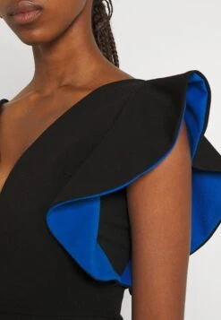 Wal G V Neck Ruffle Sleeve Midi Dress - Robe De Soirée - Black/Royal Blue 11 Wal G V Neck Ruffle Sleeve Midi Dress - Robe De Soirée - Black/Royal Blue -Wal Mode Promos Soldes Boutique c5d7fd2f154b42b3973f8cac81f3bc37