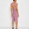 Wal G Petra Ruffle Midi - Robe En Jersey - Mauve Pink