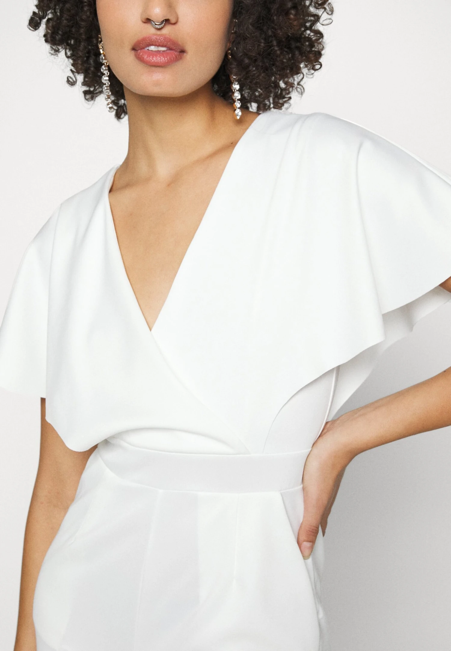 Wedding Betty V Neck Wrap - Combinaison - White 7 Wedding Betty V Neck Wrap - Combinaison - White – Image 7