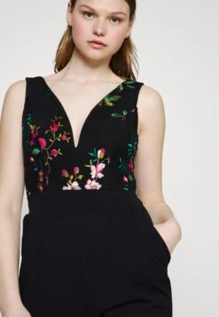 Wal G Print Contrast Plunge - Combinaison - Black Floral -Wal Mode Promos Soldes Boutique c93c98c3cc7f4b9eb26c2ad629a7df42