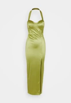 Wal G Mona Halter Neck Maxi - Robe De Cocktail - Pea Green -Wal Mode Promos Soldes Boutique c9c7c3786c1a46d5a7cde034d72bc9a7