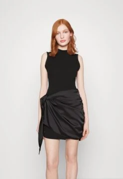 Wal G Holiday Alex Wrap Skirt Mini - Robe De Soirée - Black