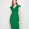 Wal G Himani V Neck Midi Dress - Robe Fourreau - Leaf Green