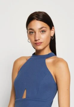 Wal G Hannah Cut Out Maxi - Robe De Cocktail - Denim Blue -Wal Mode Promos Soldes Boutique d666dcc861af461cb39010dc29cd06ad