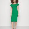 Wal G Himani Frill Neck Midi Dress - Robe En Jersey - Leaf Green
